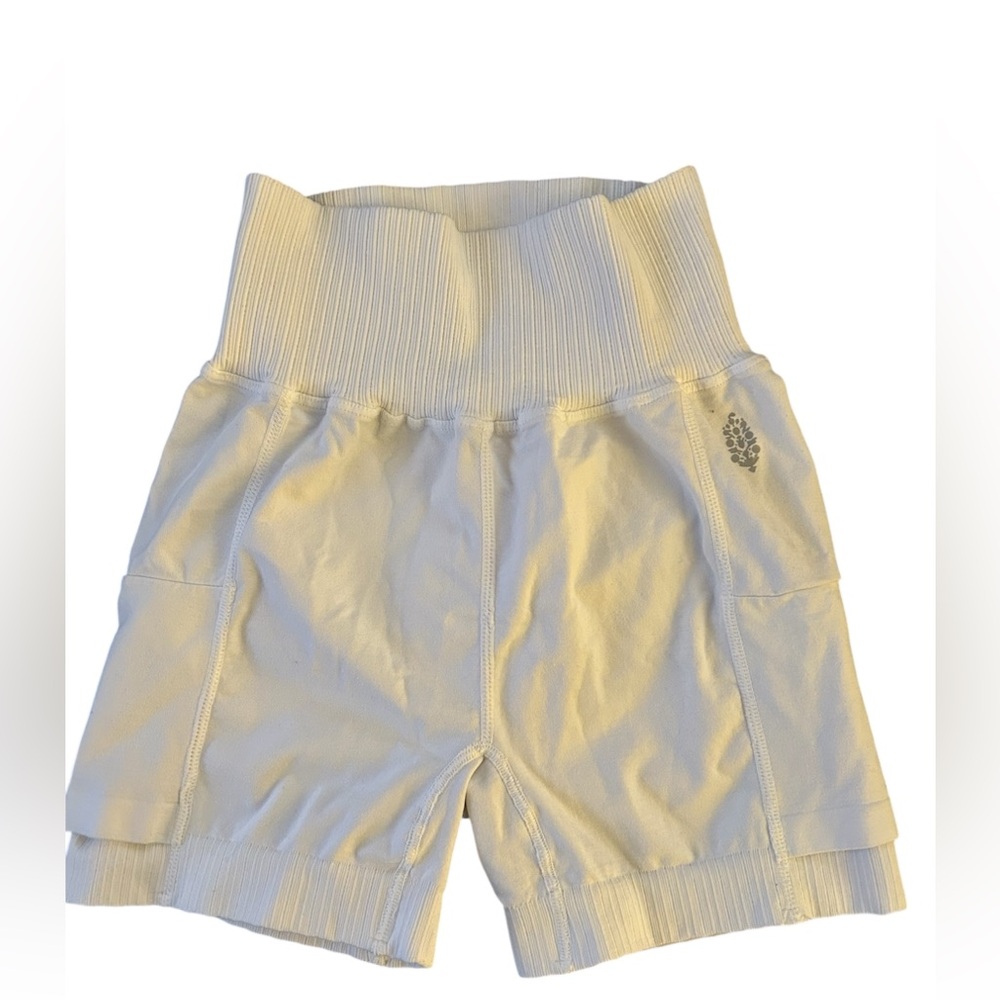 Free People Movement Good Karma Tennis Shorts White Size Xs -Small‎ High Waisted